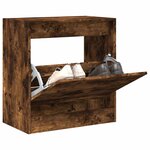 vidaXL Armoire à chaussures chêne fumé 60x34x63 5 cm bois d'ingénierie