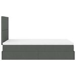 vidaXL Cadre de lit ottoman avec matelas gris foncé 120x190 cm tissu
