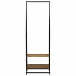 vidaXL Porte-vêtements Noir 60 x 45 x 180 cm Bois d'acacia massif
