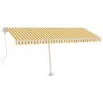 vidaXL Auvent automatique sur pied 500x300 cm Jaune/Blanc