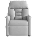 vidaXL Fauteuil de massage inclinable électrique gris nuage tissu