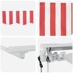 vidaXL Auvent Rétractable Rouge et Blanc 400x200 cm Aluminium