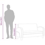 vidaXL Canapé à 2 places Daim synthétique Marron