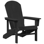vidaXL Chaise Adirondack Noire 74x82x91 cm HDPE