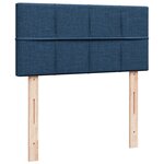 vidaXL Sommier à lattes de lit avec matelas Bleu 100x200 cm Tissu