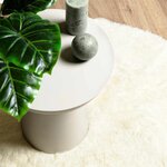 vidaXL Tapis Shaggy à poils longs NAVARRA crème 200x200 cm polyester