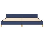 vidaXL Cadre de lit avec tête de lit Bleu 200 x 200 cm Tissu