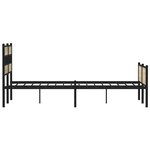 vidaXL Cadre de lit en métal sans matelas chêne sonoma 160x200 cm