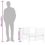 vidaXL Canapé de jardin avec coussins blanc crème Bambou