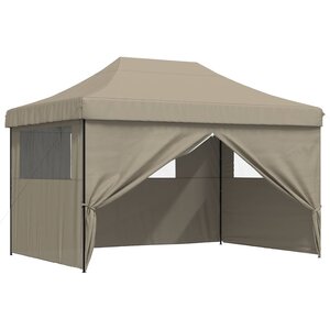 vidaXL Tente de fête 279 x 410 x 315 cm Taupe Tissu Oxford