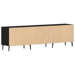 vidaXL Meuble TV Chêne noir 150 x 30 x 44.5 cm Bois d'ingénierie