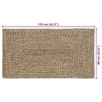vidaXL Tapis Naturel et noir 60 x 110 cm Jute