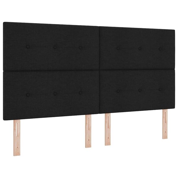 vidaXL Tête de lit LED avec des lumières à LED Noir 180 cm Polyester