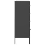 vidaXL Commode Anthracite 80x35x101 5 cm Acier