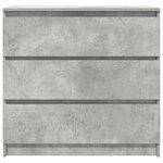 vidaXL Buffet gris béton 80x35x76 cm bois d'ingénierie
