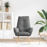 vidaXL fauteuil Gris foncé 69 x 74 x 93 cm Tissu et Contreplaqué