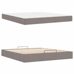 vidaXL Cadre de lit avec stockage Taupe 180 x 200 cm tissu