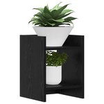 vidaXL Support de Plante Chêne noir 30 x 30 x 40 cm Bois d'ingénierie