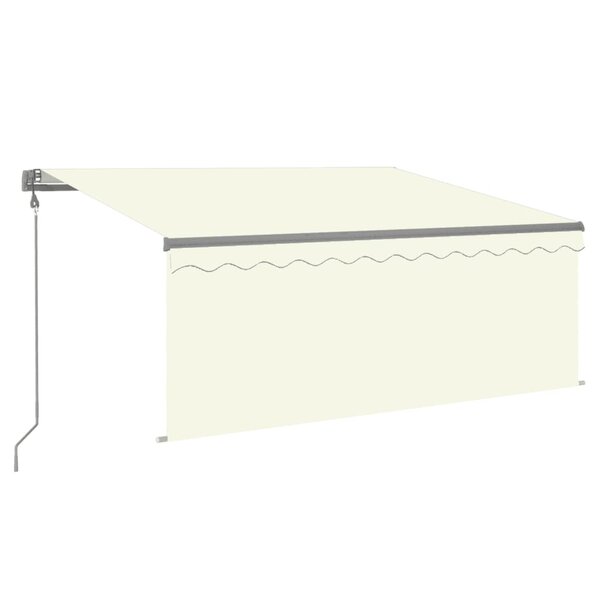 vidaXL Auvent automatique store capteur de vent et LED 3x2 5 m Crème