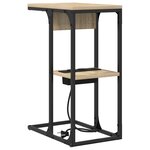vidaXL Table de chevet Chêne Sonoma 41.5 x 26 x 60.5 cm