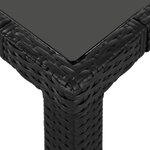 vidaXL Ensemble à manger d'extérieur 7 Pièces Résine tressée Noir