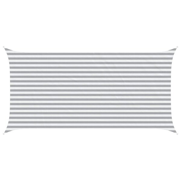 vidaXL Voile d'ombre Gris clair et blanc 2 5 x 5 m
