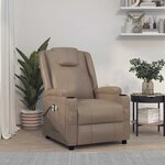 vidaXL Fauteuil de massage électrique Cappuccino Similicuir