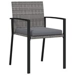 vidaXL Ensemble de salle à manger pour jardin 5 Pièces Gris Poly rotin