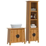 vidaXL Ensemble de meubles de salle de bain 2 Pièces bois de pin massif