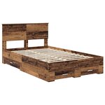 vidaXL Cadre de lit Bois ancien 135 x 190 cm Bois d'ingénierie