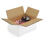 Caisse carton blanche double cannelure raja 35x25x25 cm (lot de 15)