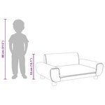 vidaXL Canapé pour enfants noir 70x45x33 cm velours