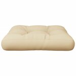 vidaXL Coussin de palette beige 58x58x10 cm tissu