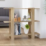 vidaXL Bibliothèque/Séparateur de pièce Chêne Sonoma 100x30x87 cm