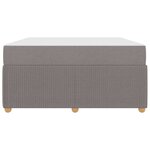 vidaXL Cadre de lit avec matelas Taupe 160 x 200 cm tissu