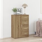 Buffet vidaXL Artisan Chêne 60x31x84 cm en bois d'ingénierie