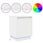vidaXL Cabinet de chevet avec 2 Pièces Blanc 39 x 34.5 x 50 cm