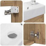 vidaXL Meuble de salle de bain avec robinet Chêne artisanal