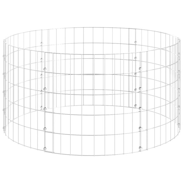 vidaXL Poteau à gabion circulaire Acier galvanisé Ø100x50 cm