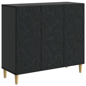 vidaXL Buffet Noir 89 x 34 5 x 80 cm Bois d'ingénierie