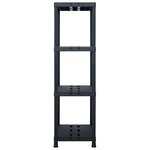 vidaXL Étagères de rangement 2 Pièces Noir 220 kg 90x40x138 cm Plastique