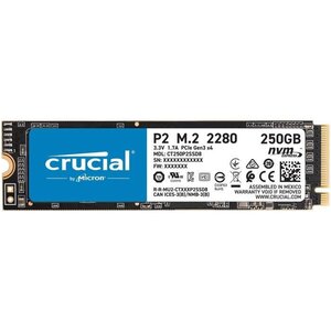 CRUCIAL P2 SSD 250 Go 3D NAND NVMe™ PCIe M.2 2280SS (CT250P2SSD8)