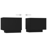 vidaXL Table de chevet noir 100x35x40 cm bois d'ingénierie