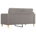 vidaXL Canapé à 2 places Taupe 140 cm Tissu