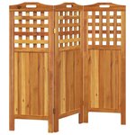 vidaXL Cloison de séparation 3 panneaux 121 5x2x115 cm Bois d'acacia