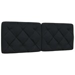 vidaXL Lit avec matelas noir 120x200 cm tissu