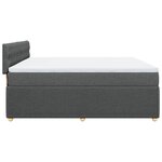 vidaXL Sommier à lattes de lit avec matelas Gris foncé 180x200cm Tissu