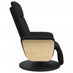 vidaXL Fauteuil inclinable avec repose-pieds noir tissu