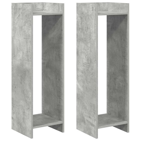 vidaXL Support de Plante 2 pièces Gris béton 30 x 30 x 100 cm
