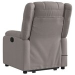 vidaXL Fauteuil inclinable de massage Taupe Tissu